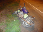 На Кубани пьяный мотоциклист без прав протаранил иномарку