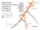Под Ростовом на трассе М-4 «Дон» ограничат движение со стороны Краснодарского края