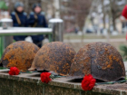 В станице Старокорсунской Краснодара перезахоронили останки солдат Великой Отечественной войны