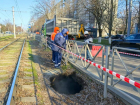 Движение трамваев остановят в Краснодаре из-за очередного провала грунта 