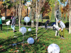 В Роще Лагерстремии в парке Галицкого устанавливают воздушные шары 
