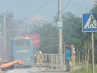 В Новороссийске возле заправки вспыхнул рейсовый автобус