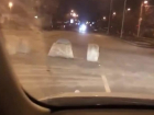 По закрытой улице Краснодара свободно ездят машины