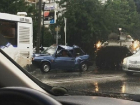 В Краснодаре БТР протаранил легковушку