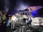 Автобус и фура сгорели на трассе под Краснодаром: есть погибший и пострадавшие