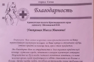 Услуги адвоката Шеховцовой Инессы Ивановны - 