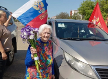 В Краснодаре 300 человек вместе с ветераном приняли участие в автопробеге к 9 Мая