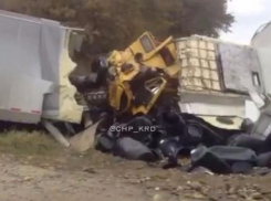 На Кубани у фуры отказали тормоза, и она врезалась в железнодорожный переезд