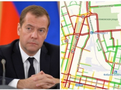 Приезд Медведева вызвал новые дорожные заторы в Краснодаре 