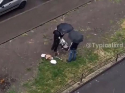 Краснодарцы, жарящие шашлык в дождь под зонтами, попали на видео 