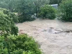 Мощные потоки воды хлынули по улицам Архипо-Осиповки в Краснодарском крае: видео 