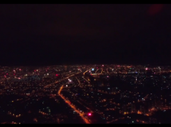  Краснодар в момент встречи Нового года сняли с высоты птичьего полета 