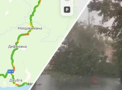 В Краснодаре проливной дождь, а с моря пробка: как кубанцы встретили вечер воскресенья 