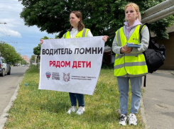 Краснодарские активисты вышли с плакатом к месту гибели школьницы, попавшей под колеса троллейбуса