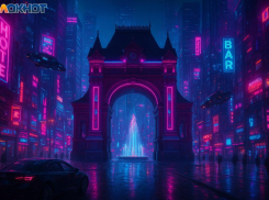 Неоновый город с летающими тарелками: как бы выглядел Краснодар в стиле киберпанк