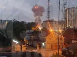 На видео сняли БПЛА и взрыв в Краснодаре