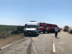В массовом ДТП на Кубани столкнулись 4 большегруза и 2 легковушки