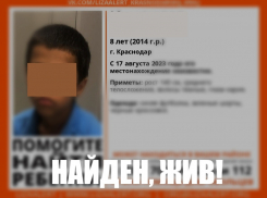 В Краснодаре нашли живым пропавшего три дня назад 8-летнего мальчика