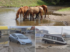 Улица Автомобильная в Краснодаре превратилась в водопой для «железных коней»