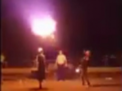 На Кубани пытались сжечь полицейского на нелегальном файер-шоу