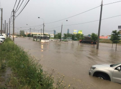 В Прикубанском округе затопило дороги