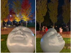 Огромные головы шокировали туристов в парке Галицкого 