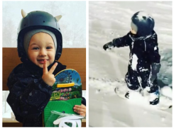  Умилительный трехлетний сноубордист и его сексуальная мама взорвали соцсети Кубани