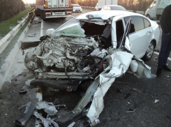 В Краснодарском крае произошла авария с участием четырех автомобилей