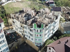 Беспилотник снял последствия пожара в Сочи