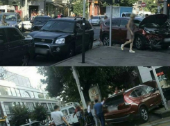  Внедорожник в центре Краснодара сбил девушку на переходе 