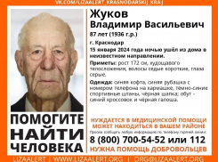 В Краснодаре пропал нуждающийся в медицинской помощи пенсионер