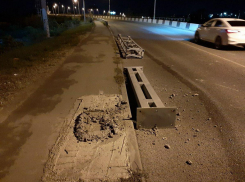 Габаритные «ворота» на Яблоновском мосту Краснодара снесли во второй раз