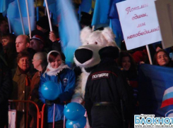 В Краснодаре отметили 4 ноября: военные, медведь и огромный триколор 