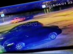 ДТП со сбежавшим таксистом попало на камеру в Краснодаре