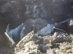 Появилось видео с места падения «ракеты» в Краснодарском крае 