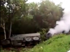 Два «Тайфуна» под Хадыженском вынесло с дороги в кювет 