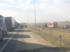  Пробку под Краснодаром «самые умные» объехали по полю 