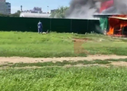 Два человека пострадали при пожаре возле «Магнита» на Солнечной