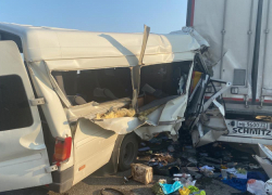 В Краснодарском крае автобус протаранил «КАМАЗ»: погибшая и 10 раненых