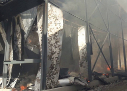 В Яблоновском сгорел крупный склад