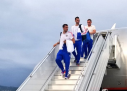 Сборную России встретили бурными овациями в Сочи