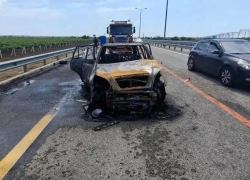 Шесть машин попали в жесткий замес на трассе Краснодарского края 