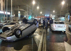 ДТП в Краснодаре: гонщик на «Приоре» перевернул машину на крышу