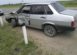 В Лабинске мотоцикл протаранил легковушку 