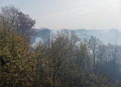 В Туапсинском районе продолжает гореть лес