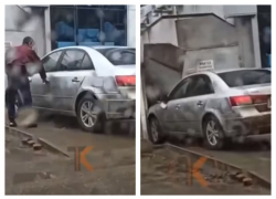 Краснодарец разбил чужую иномарку молотком, а ее владелец наехал на него