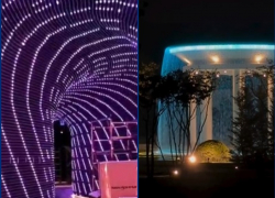 Ночной фонтан и фантастические арки: показали кадры закрытой локации в парке Галицкого