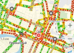 «Красный» Краснодар: город встал в одной большой пробке