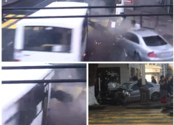 Появилось видео ДТП в Краснодаре: водитель автобуса вылетел через пассажирское окно