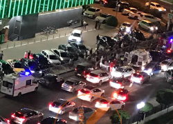 Из-за лопнувшего колеса в Краснодаре столкнулись две машины